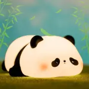 Panda Night Light, Cute Animal Squishy Silicone Touch Lamp, Timer Dimmable-AU