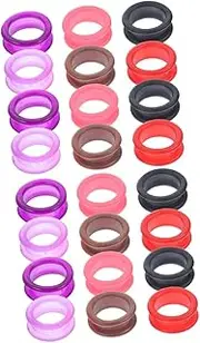 2sets Pet Scissor Finger Rings Hair Scissors Finger Protectors Silicone Scissor Ring Comfortable and Easy to Use Barber Tool 12pcs*2