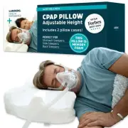 Lunderg Adjustable CPAP Memory Foam Pillow + 2 Cases Side Back Stomach Sleepers