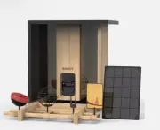 Birdfy NI-8408 Bamboo Bird Feeder With Camera & Solar Power Panel New