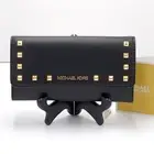 MICHAEL KORS JET SET TRAVEL LADY LARGE TRIFOLD NON-VEGAN LEATHER WALLET - BLACK