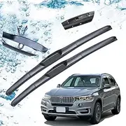 Windscreen Wipers,For BMW X5 F15 2013 2014 2015 2016 2017 2018 Accessories Front Window Windscreen Wiper Blade Brushes,For Car U Type J Hook