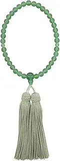 土屋念珠店(Tutiyanenjuten) Kyoto Tsuchiya Prayer Beads Shop for Women, One Hand, Izumi Glass (Aven Color), Artificial Silk Tassels, Made in Japan, Handmade in Paper Box, Can Be Used by All Denominations