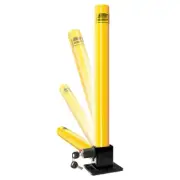 Maypole Yellow Robust Folding Driveway Parking Security Post + Integral Lock