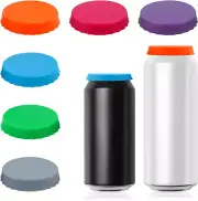 6 Pack Silicone Soda Can Lids, Reusable Can Covers, Can Caps, Can Topper, Can S