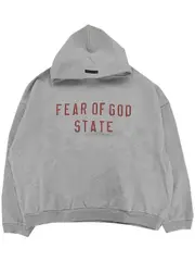 [FEAR OF GOD ESSENTIALS] fleece hoodie XXL Grey