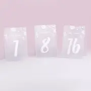 1-18 Frosted Floral Table Numbers | Wedding Decor | Elegant Table Settings
