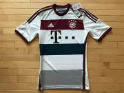 Adidas Men's 2014-15 Away FC BAYERN HOME JERSEY Mens Sz Small NWT New MSRP $95