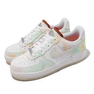 Nike Wmns Air Force 1 07 LX 女鞋 白 變形蟲 扎染 渲染 AF1 FJ7739-101