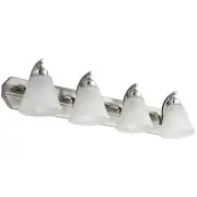 Sunlite Modern Bell Vanity Fixture 30Wall Mount Bulb Req Light Brushed Nickel