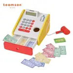 【TEAMSON】小老闆木製聲光收銀機玩具組(附玩具鈔+信用卡)