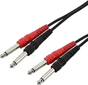 SWAMP 2x 1/4" to 2x 1/4" Jack - Dual Stereo Audio Cable - DJ Mixers, Interfaces - 5m