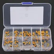 RIZGHWOY Compact Tontalum Condenser Assortment Kit 16V - 100pcs 10 Condenser Values ​​Set with Box, Ideal for Electronic or Enthusiastic Professionals