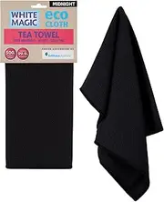 White Magic Tea Towel Single Pack, Midnight – Recycled Plastic Ultra Absorbent Microfibre, 70x50cm, Lint-Free, Quick-Drying, Durable & Stylish Kitchen Towel, Multi-Purpose Use, Easy Care