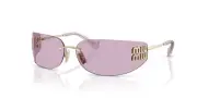 Miu Miu MU A51S ZVN90O Pale Gold Pink Women Wrap Sunglasses AUTHENTIC