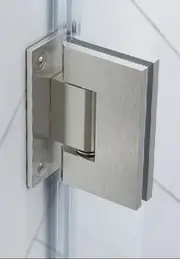 90 Degree Brass Glass Shower Door L-Hinge in Black
