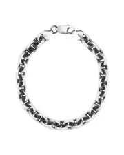 Italian Silver Large Cable Link Bracelet