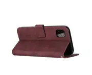 For Samsung Galaxy A22 5G Flip Case, Slim Wallet Design - Dark Red