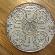 Seals Of Five Civilized Tribes of Indians In Oklahoma Frankoma Trivet