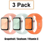 3 Pack Silicone Sport Band Strap Fit Apple Watch 6 5 4 3 iWatch SE 38/40/42/44mm