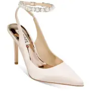 Badgley Mischka Womens Kris Beige Slingback Heels 9.5 Medium (B,M) BHFO 7670