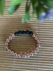 Au made Ladies Rose Gold Hematite & Lava Bead Diffuser Bracelet ✌️
