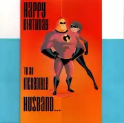 Disney Happy Birthday Incredible Husband Disney The Incredibles Hallmark Card