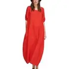Peter Hahn Anna Aura Lagenlook Dress (D44 GB18 ) US L 16 - Maxi Linen Blend NWT