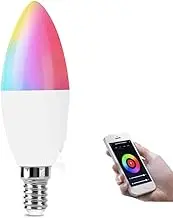 UanTii Tuya Smart WiFi Candle Light Smart Led Lighting Bulbs E14 Base Dimmable and RGB Color Changing Light Bulb App Remote Control Compatible with Alexa Google Home Siri (1) (1)