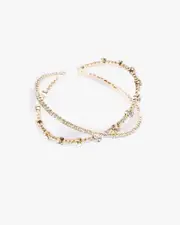 Crystal Cross Over Detail Bracelet