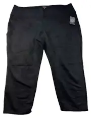 Vince Camuto Faux Suede Pants Womens Plus Size 3X Black Stretch Cropped New