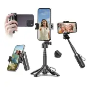 Mini Selfie Stick Tripod with Remote, 3-in-1 Portable Phone Tripod Grip with ...