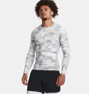 Under Armour CGI Compression Crew Training Shirt Gray Camo Men's Size Large NWT