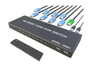 KVM Switch HDMI 8 Port - HDMI Switch with Remote- USB Switch Selector for 8 C...