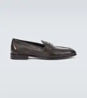 [Brioni] Brioni Grained leather loafers AU 8.5 brown