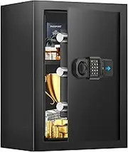 2.8 Cuft Safe Box for Home Use, Home Safes with Spare Keys and Alarm System, Anti-Theft Fireproof Safe for Home Business Office