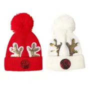 Knitted Hats Kids Children Santa Christmas Elf Hat Xmas Caps for Kids