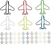 HOODANCOS 70pcs Airplane Shaped Paper Clips Document Fixing Clips for Office and School Creative