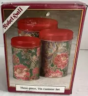 Nobel Hall Set of 3 Tin Canisters NEW