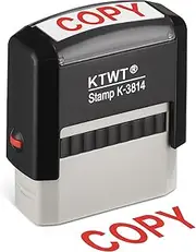 Copy Stamp, Copy Self Inking Stamp -Refillable Stampers for Office, Business, Accounting, Bookkeeping, Coding, Legal, Notary, Ordering, Inventory Stamps - Red Ink