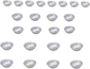KALLORY 24Pcs Semicircle Bath Salt Mold Crafting Tool for Homemade Bath Balls Non Stick Design Versatile for Fondant Cakes Includes for Custom Bath