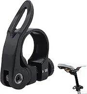 Bike Seat Clamp – Quick Release Seatpost Clamp | Seat Fixing, Hollow-Carved Design Clamp, Lightweight Anodised Aluminum Alloy, Sandblasted Finish, Secure Fit for Mountain, Road Bike Frames