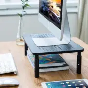 3 Height Adjustable Monitor Riser Laptop Printer Computer Stand Desktop Shelf AU