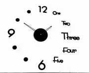 Modern 3D Frameless Wall Clock, Perfect for Living Room, Bedroom, Office, Home..