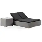 NEW Breeze Double Sun Lounge with Side Table in Half Round Wicker | Daybed Patio