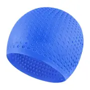 Adult Silicone Swim Hat Water Resistant Swimming Hat Women Men Surfing Hat For Indoor And Outdoor Swimming Surfing Navy Blue