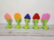 Teething Toys - Silicone Fruit Baby Teether Toys - 5-Pack - NEW!
