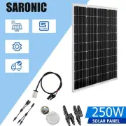 250W Solar Panel Kit 12V Mono RV Caravan Camping Portable 250 Wate Solar Panels