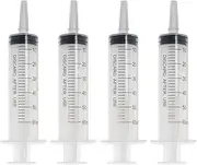 HOBBYIN 4 Pack Capacity Syringe Syringes Pump, 20ml 60ml Large Plastic Syringe Measuring Syringe Tools Dispensing Multiple Uses, Pet medicine feeder(60ml)
