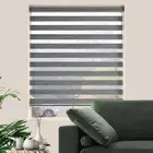Blinds for Windows, Dual Layer Zebra Thermal & Light Filtering Roller Shades ...